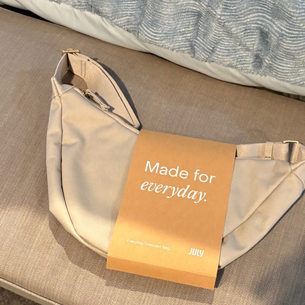 Crescent Crossbody Bag - Beige
